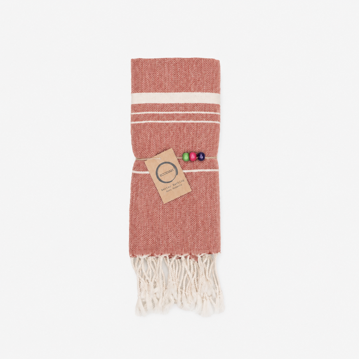 Kompaktes Ecobain Handtuch der Serie 'Bathroom Air' in der warmen Farbe Burnt Brick. Dieses extrem leichte Tuch in 50x100 cm mit feiner Dobby-Webung trocknet in Rekordzeit und garantiert kompromisslose Hygiene am Waschbecken. Als platzsparendes Kosmetiktuch in edlem Rostrot befreit es dein Badezimmer von schweren Stoffen und setzt einen modernen, wohnlichen Akzent für dich und deine Gäste.