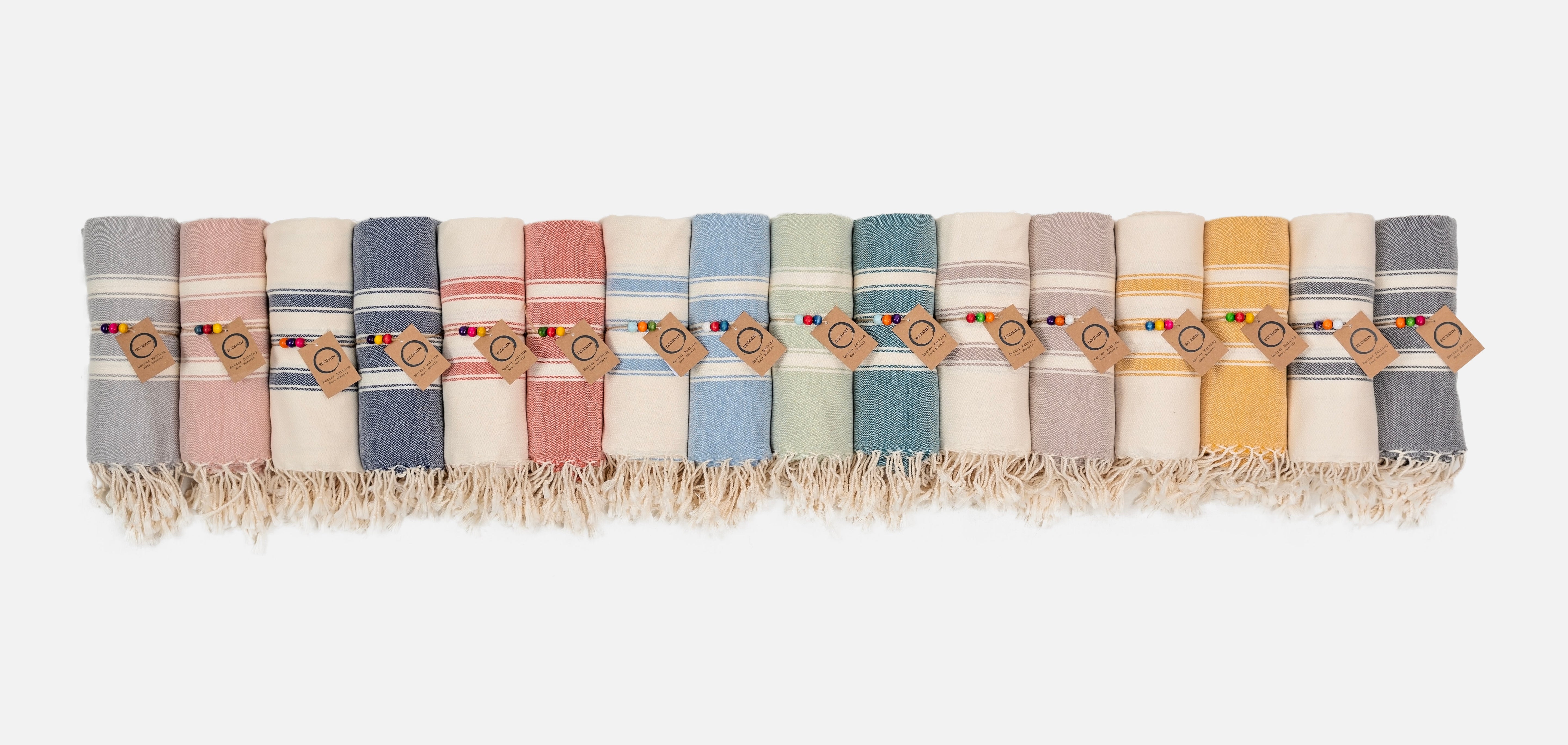 Ecobain New Classic Towels alle Farben in einer Reihe Strandtuch
